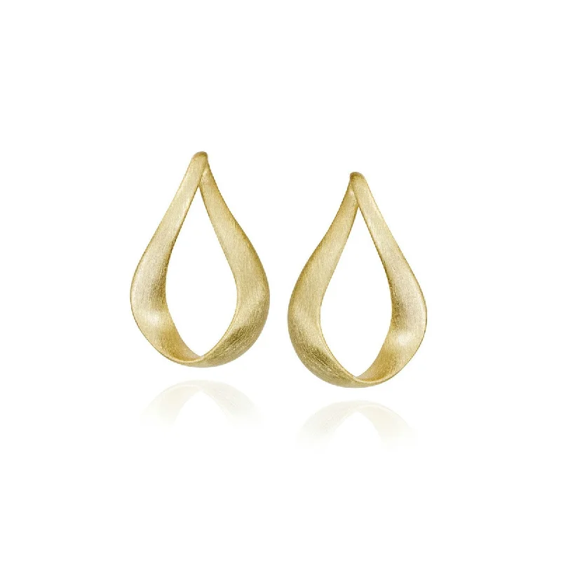 Gold Bar Earrings for Minimalist Style-Jorge Revilla Spain Love Sterling 18K Gold Vermeil Earrings