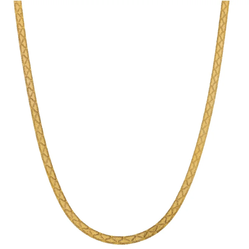 Simple Gold Necklace with Minimalist Pendant-9ct Gold Fancy Necklace 18"