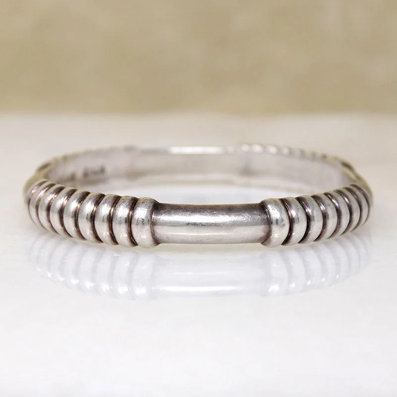 Customizable Bangle Set for Special Occasions-Handsome Sterling Bangle from Caesarea Arts Ltd.