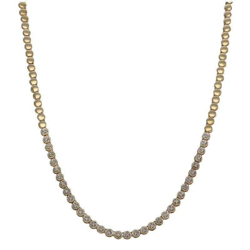 Sparkling Teardrop Necklace for Evening Out-9ct Gold 0.17ct Diamond Fancy Necklace 17"