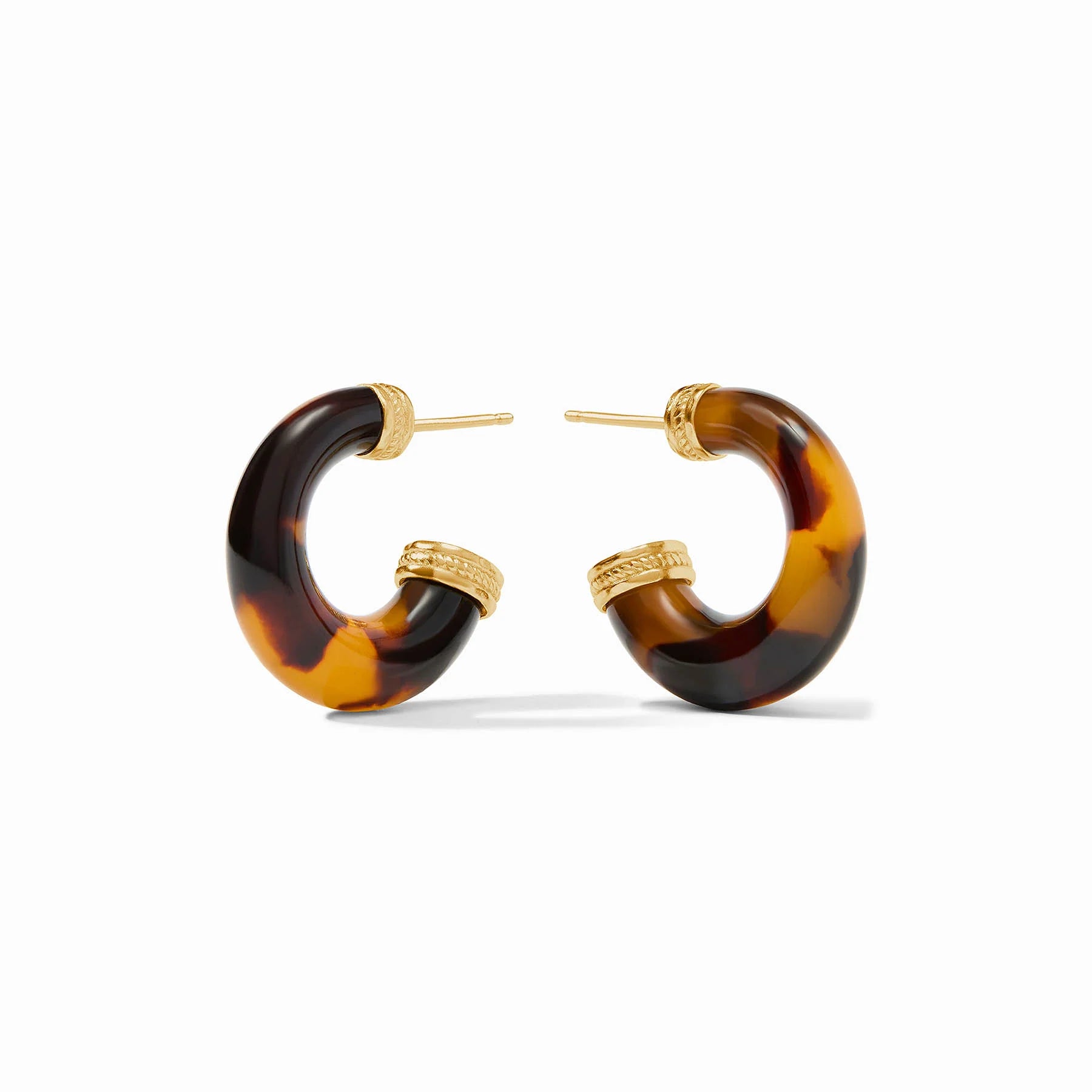 Small Hoop Earrings for Work-Julie Vos Madison Statement Tortoiseshell Hoop Earrings, Medium