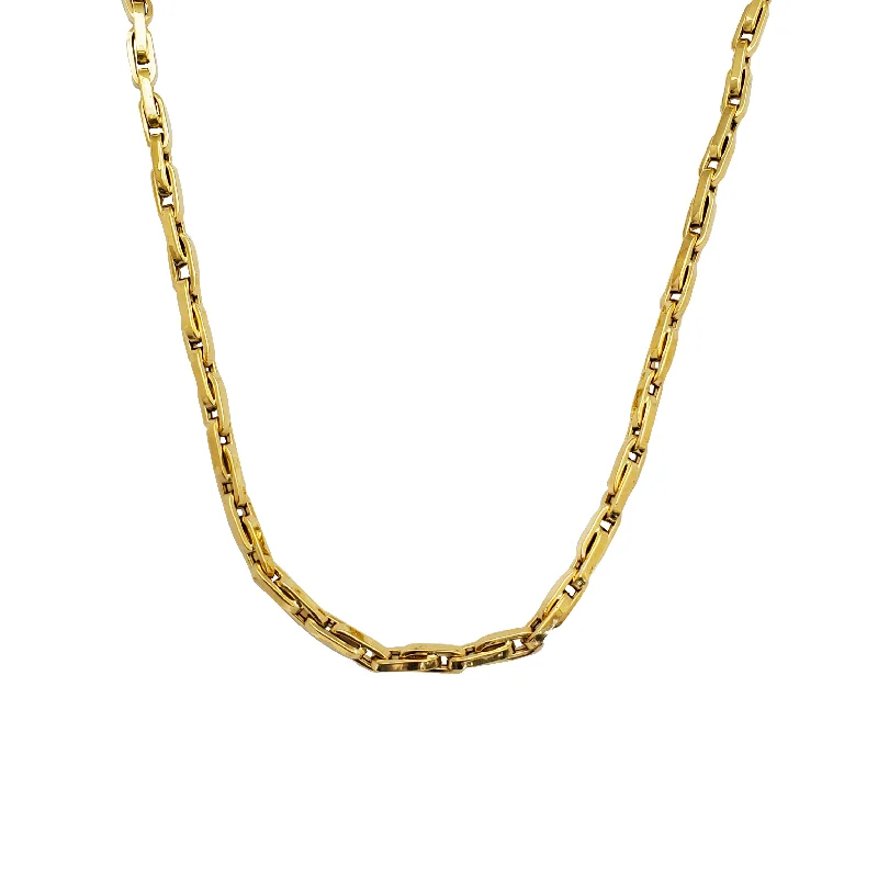 Bold Statement Necklace for Fashionistas-[Lightweight] Elongated Box Chain (14K)