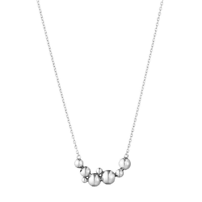 Elegant Black Diamond Necklace-Moonlight Grapes Sterling Silver Pendant