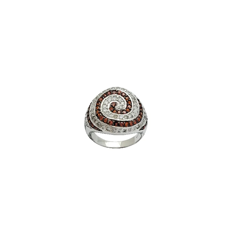 Vintage-inspired Wedding Ring with Vintage Diamonds-Iced-Out Fancy Ring (Silver)