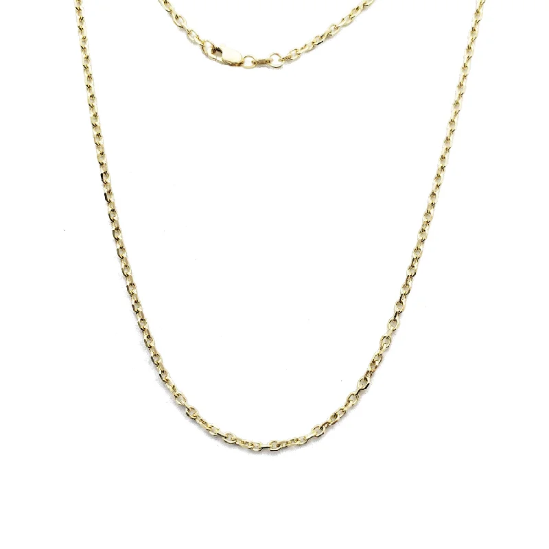 Classic Pearl Necklace for Weddings and Events-Hexagon Link Necklace (14K)