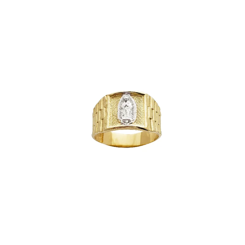 Custom Men’s Ring with Wedding Date Engraving-Presidential Guadalupe Ring (14K)