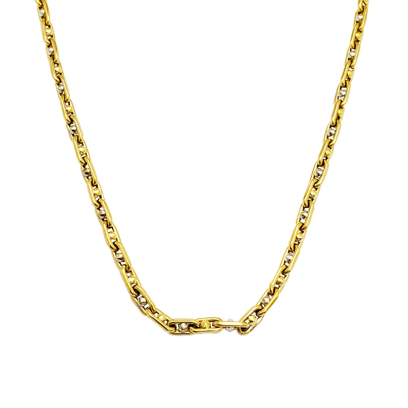 Long Pendant Necklace for Casual Style-[Lightweight] Anchor Chain (14K)