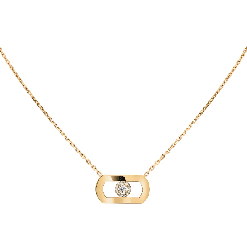 Custom Gold Necklace with Initials-So Move 18ct Yellow Gold Diamond Set Necklace