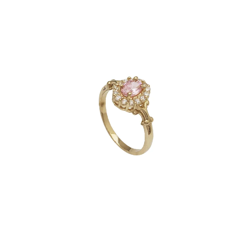 Custom Birthstone Ring for Mother’s Day-Oval CZ Ring (14K)