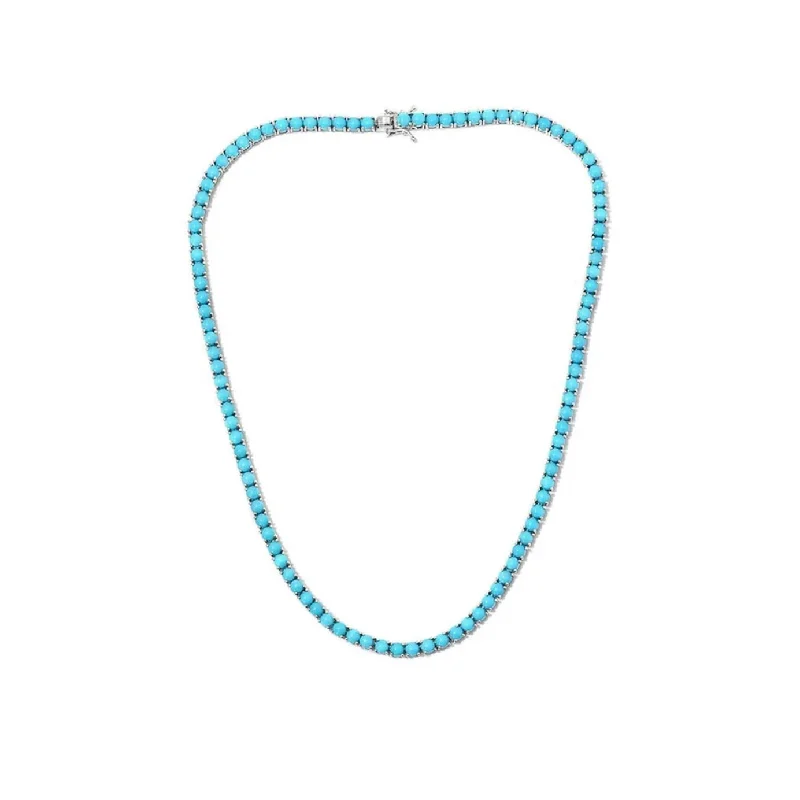 Colorful Chain Necklace for Summer Festivals-Turquoise Chain (Silver)