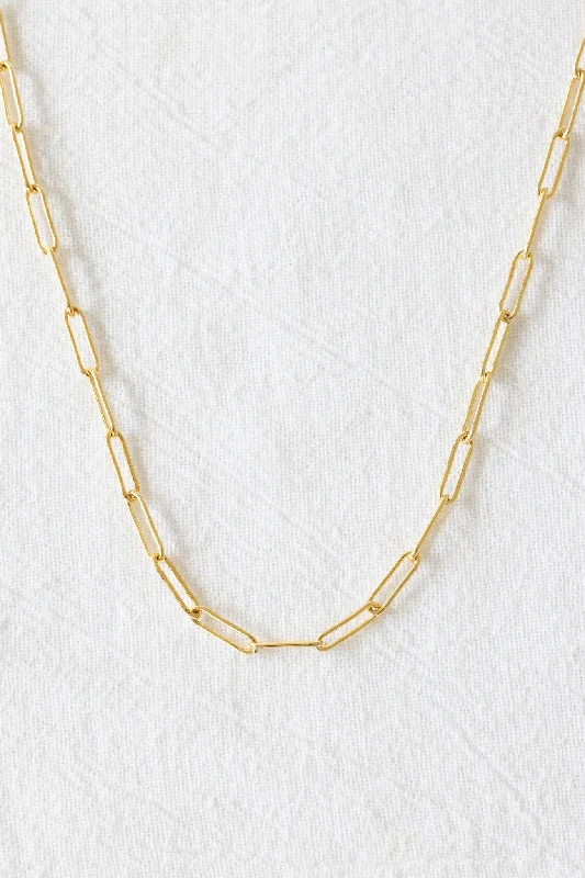 Statement Gold Necklace for Fashion Week-Thick Ann Necklace