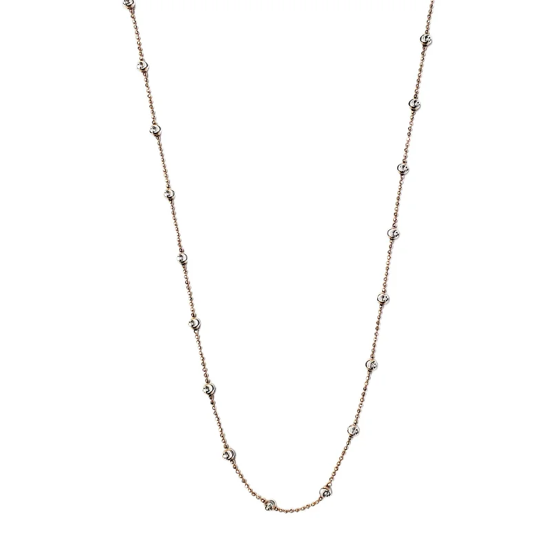 Long Pendant Necklace for Casual Style-Ball Chain (Silver)