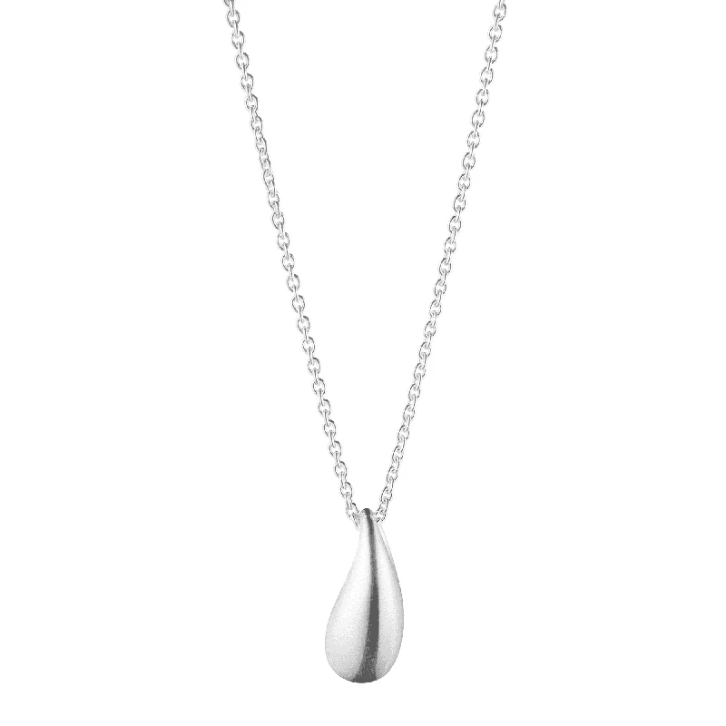 Simple Chain Necklace with Pendant-Reflect Sterling Silver Medium Pendant