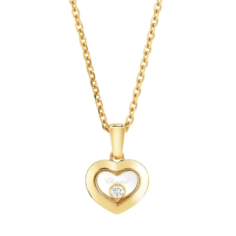 Elegant Layered Necklace with Charms-Happy Diamonds Icons 18ct Yellow Gold Heart Pendant