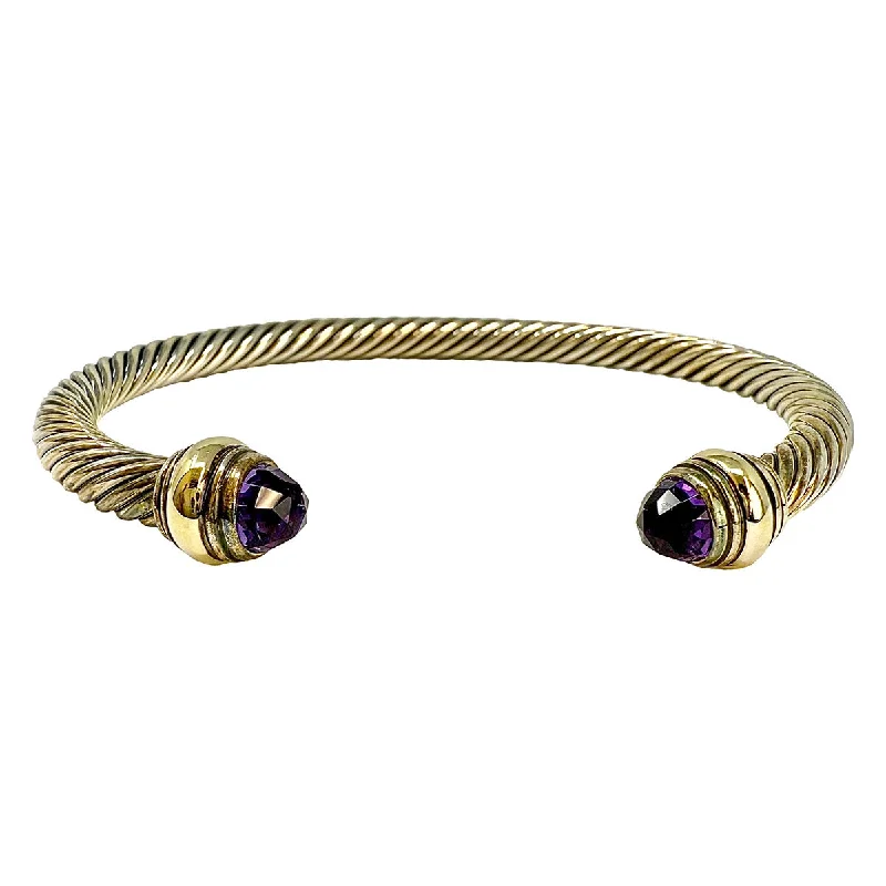 Classic Gold Bracelet with Matching Charms-David Yurman Cable Cuff Bracelet