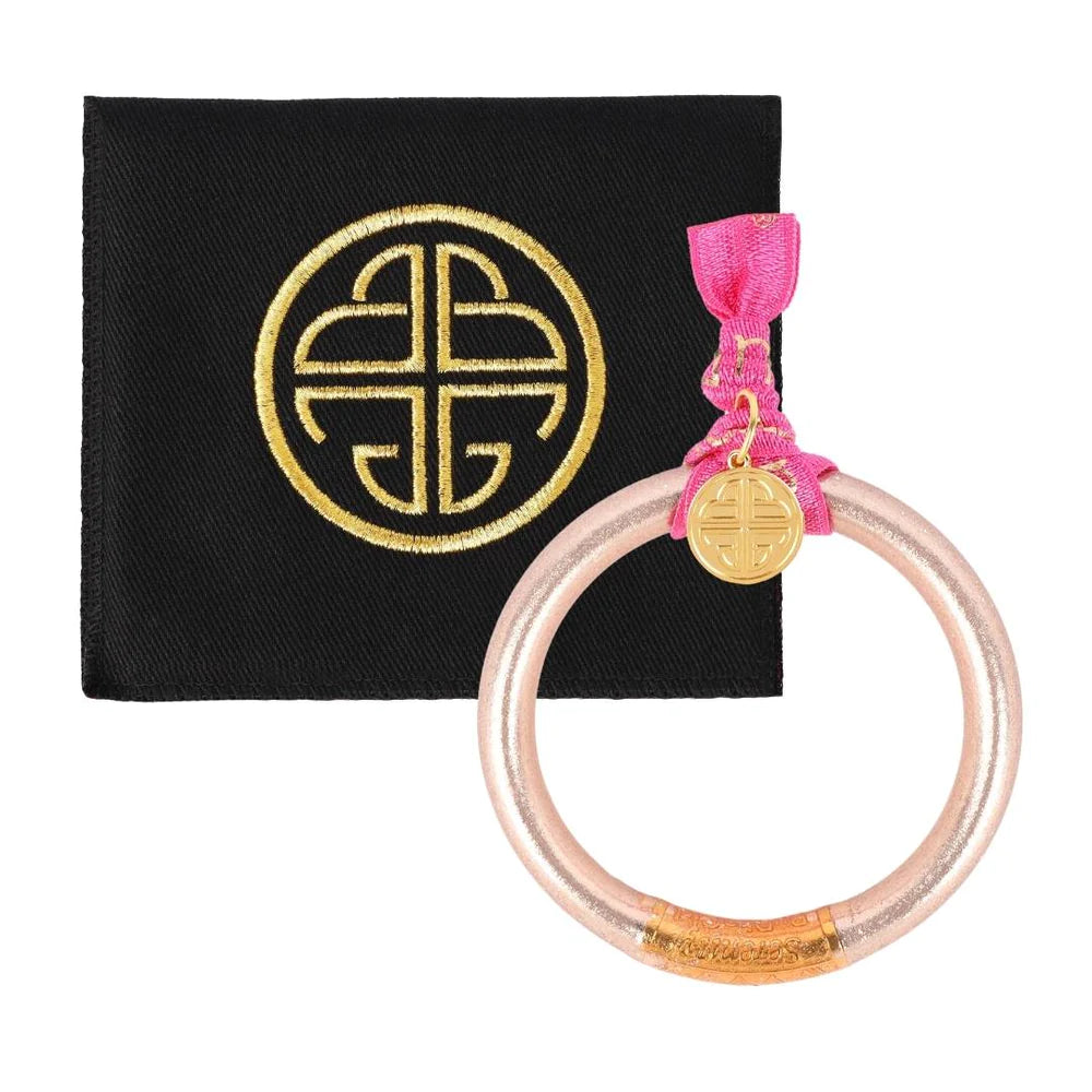 Simple Silver Bangles for Minimalist Style-BUDHA CHAMPAGNE TZUBBIE ALL WEATHER BANGLE® (AWB®) - SERENITY PRAYER