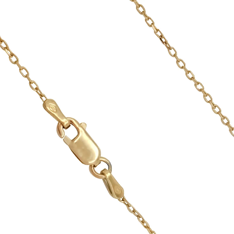 Designer Necklace with Pearl and Gold Details-Cable Chain (18K)