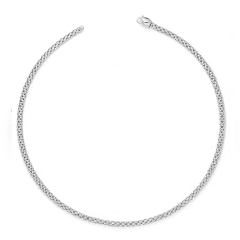 Custom Pearl Necklace with Initial Charm-Unica 18ct White Gold Chain Necklace