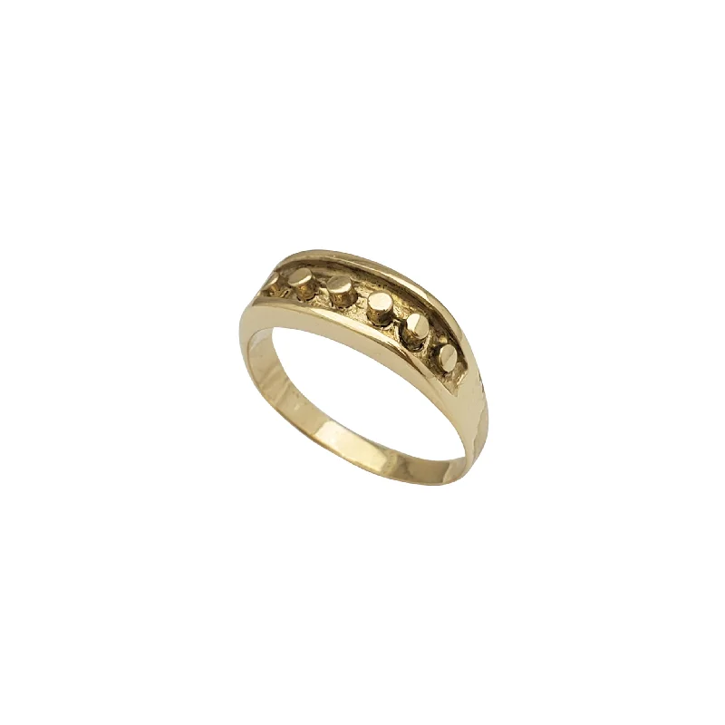 Classic Men’s Ring with Simple Design and Text-Wedding Band Ring (14K)