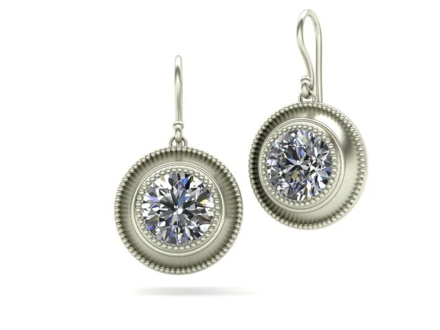 Trendy Gold Earrings for Women-Serena Diamond Earrings