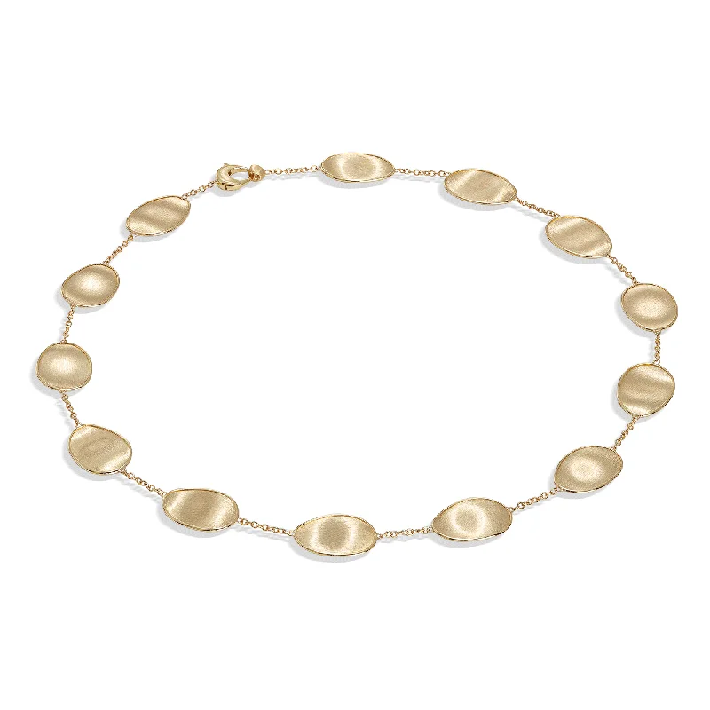 Classic Crystal Necklace with Diamond Accents-Lunaria 18ct Yellow Gold Necklace