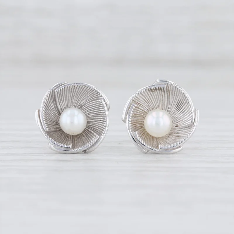 Geometric Gold Earrings-New Bastian Inverun Cultured Pearl Stud Earrings Sterling Silver 12845