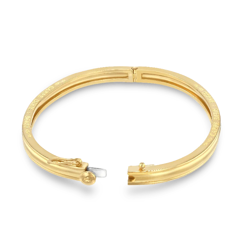 Elegant Gold Bangles with Intricate Patterns-Carpe Diem Bangle