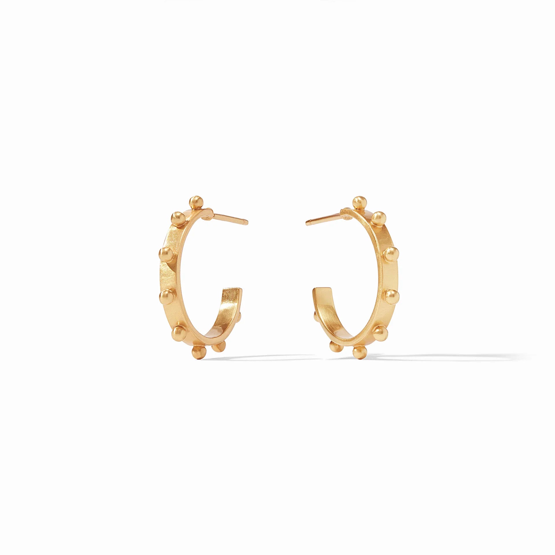 Gold Dangle Earrings with Crystals-Julie Vos Small SoHo Hoop Earrings