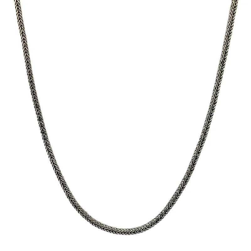 Unique Choker Necklace for Brides-Rope-Franco Chain (Silver)