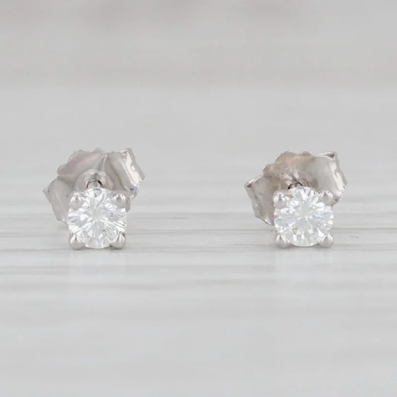 Simple Gold Earrings for Everyday-New 0.20ctw Diamond Stud Earrings 14k White Gold Round Solitaire Studs