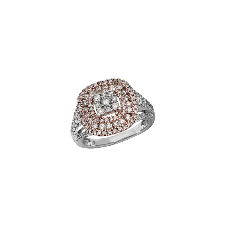 Customizable Gemstone Ring for Mom’s Day Gifts-Diamond Pave Engagement Ring (10K)