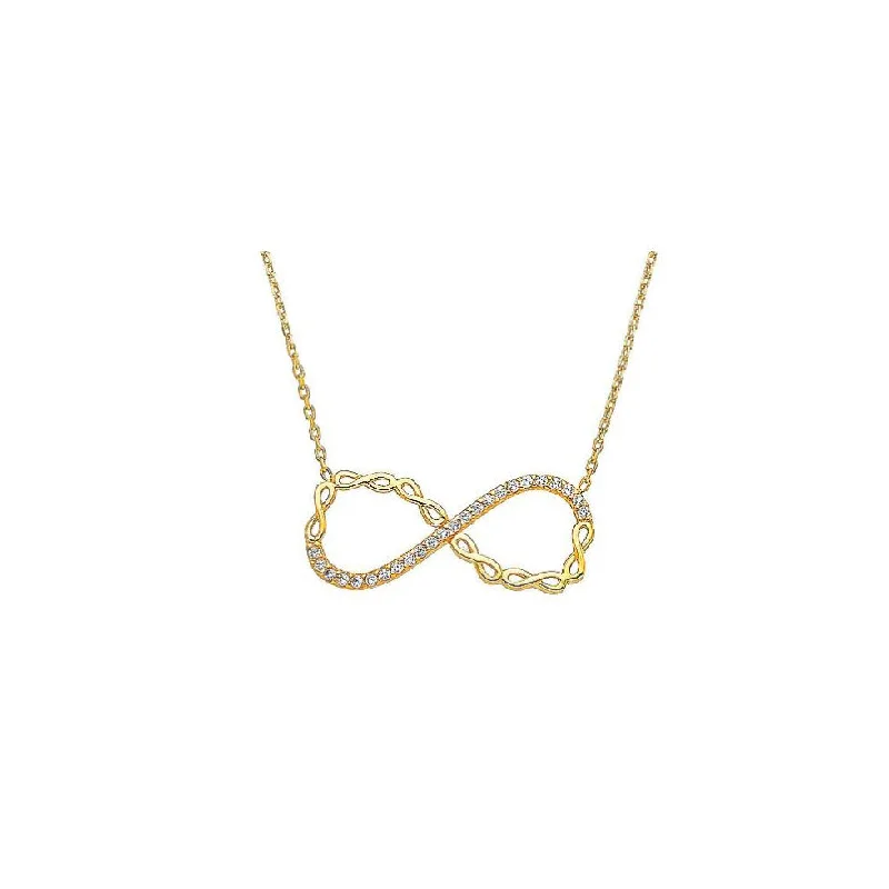 Elegant Gold Chain Necklace for Bridesmaids-Infinity Necklace (14K)