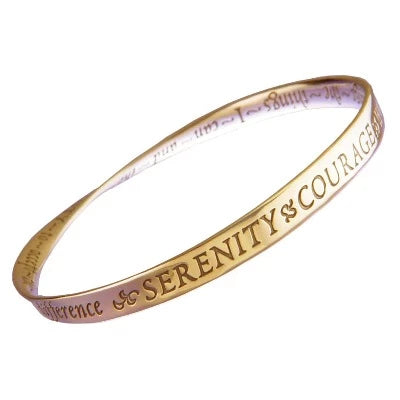 Customizable Silver Bracelet with Name Engraving-Serenity Prayer Sterling Silver or 14K Yellow Gold Bracelet