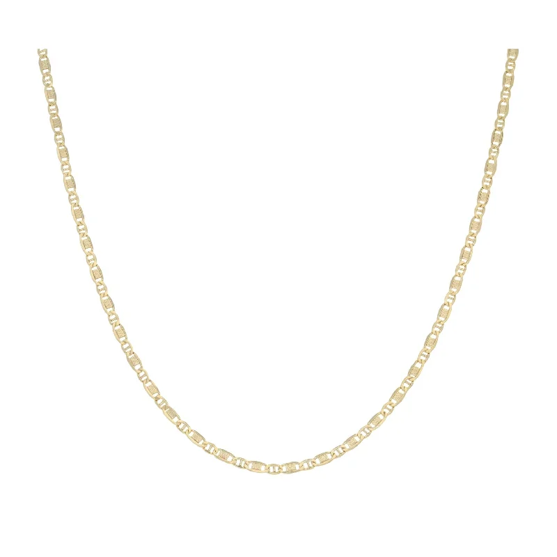 Simple Sapphire Necklace for Bridesmaids-New 14ct Gold Fancy Link Necklace 18"