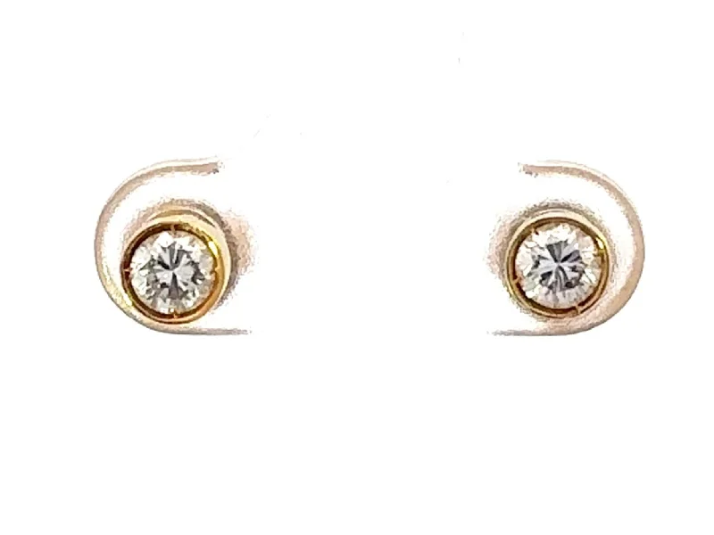 Elegant Cuff Earrings for Women-0.60 Carat Brilliant Cut Diamond Stud Earrings 14k Yellow Gold