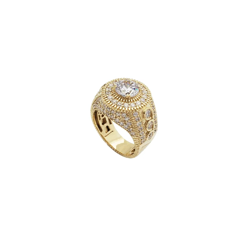 Fashionable Crystal Ring for Bridesmaids-Summit CZ Ring (14K)