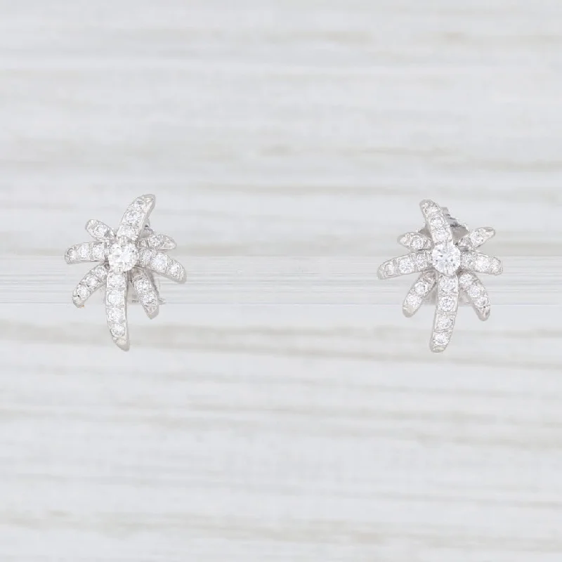 Luxury Earrings for Fashion Lovers-Tiffany & Co 0.33ctw VS2 Diamond Fireworks Stud Earrings w/ Box Platinum