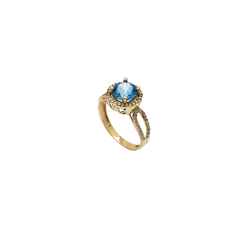 Designer Gold Ring for Fashion Lovers-Return CZ Ring (14K)