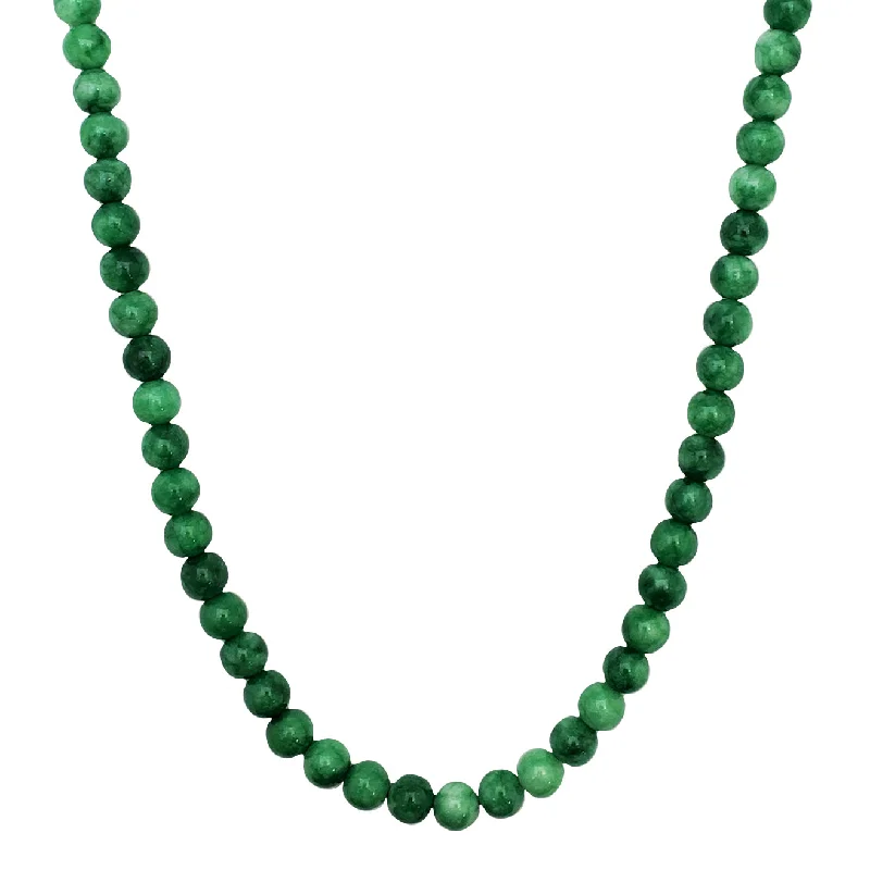 Simple Gemstone Necklace for Casual Outfits-Jade Bead Necklace