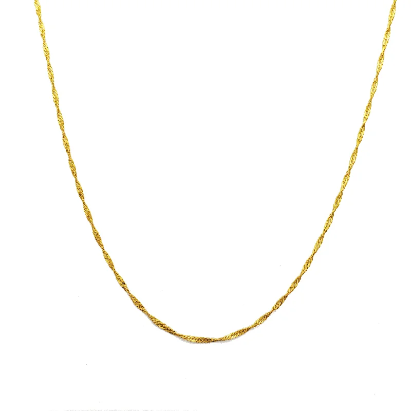 Personalized Infinity Necklace for Gifts-Singapore Chain (24K)